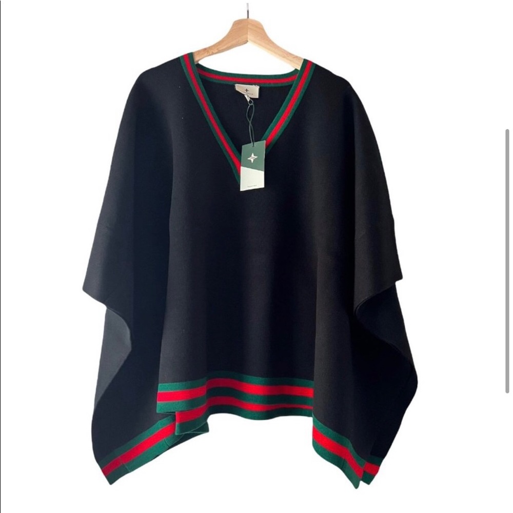 NWT Black Camden Soft Sweater Poncho Tuckernuck